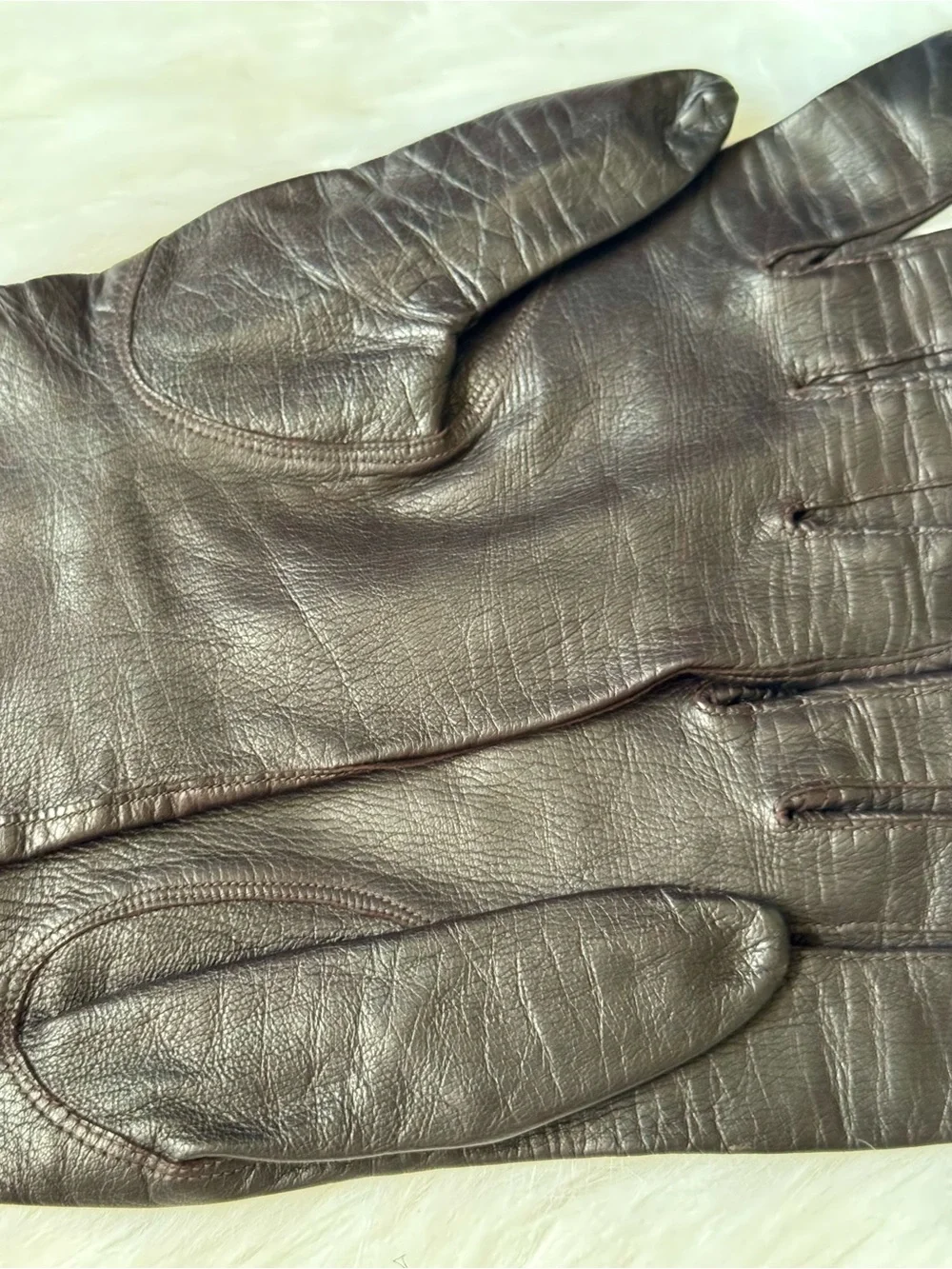 Classic Vintage Leather Gloves Slim Fit Soft Genuine‎ Leather Style